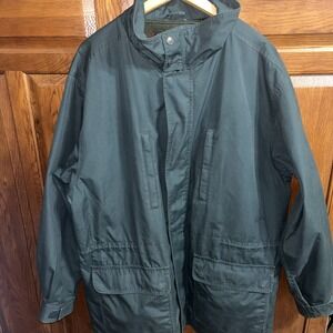 Vtg Lands End Jacket Mens Large Regular 42-44 Wool Flannel Lined Chore Coat
